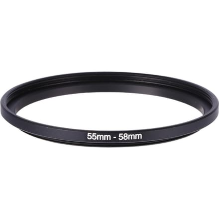 Nieuwe 55mm 58mm 55mm Naar 58mm Step-Up Ringen Metalen Lensfilter Ring Adapter 55 58 black