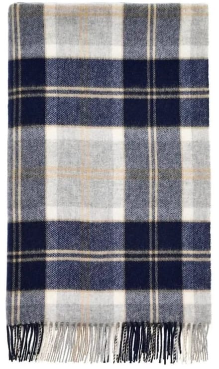 Plaid Tartan Bannockbane Silver - Merino Lamswol - 140x185 - Bronte by Moon