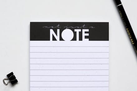 MOODZ design - Notitieblok - Zwart/wit - A6