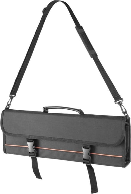 HENDI Messen draagtas – compact ontwerp – elastische houders – zwart – 510x50x170 mm