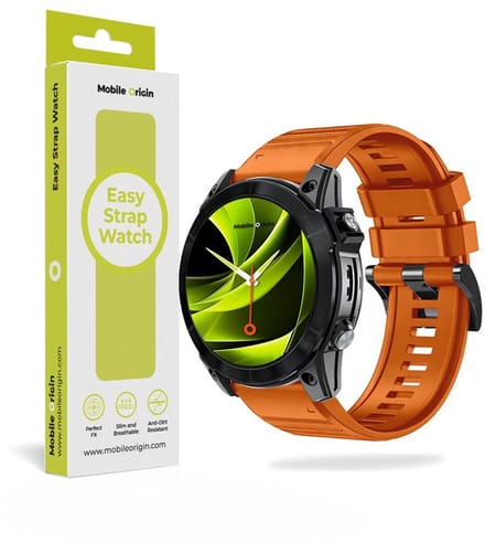 Mobile Origin Easy Strap Siliconen Horloge 22 Mm Oranje