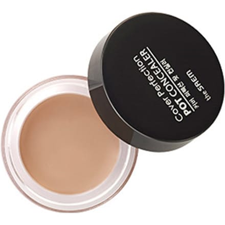 The Saem, Cover Perfection, Anti-cernes en pot, 02 Rich Beige, 0,14 oz black