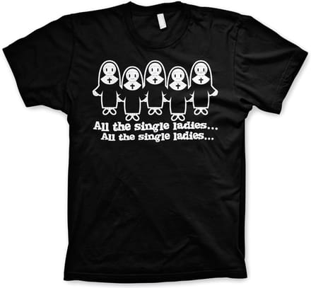 Hybris All The Single Ladies... T-shirt zwart