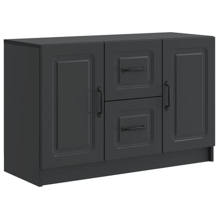 vidaXL - Dressoir - Zwart - 89 - x - 34,5 - x - 57 - cm - Bewerkt - hout
