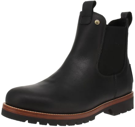 Panama Jack Heren Beny Igloo C1 Zwarte Waterdichte Leren Chelsea Boots
