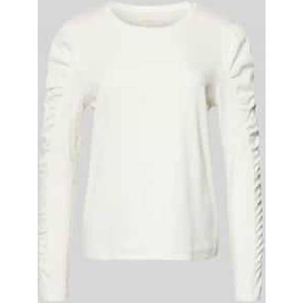 Shirt met lange pofmouwen en ronde hals