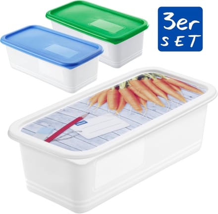 Rotho Domino Diepvriesdozen Etiket Decor 3x1.2L Wit