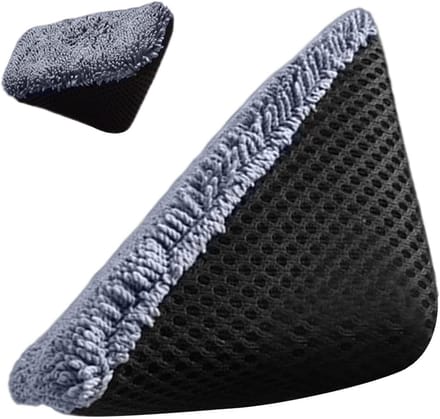 Auto Wax Applicator - Driehoek Spons - Voertuig Polijsten - Ergonomisch Ontwerp - 13x6x6 cm - Donkergrijs