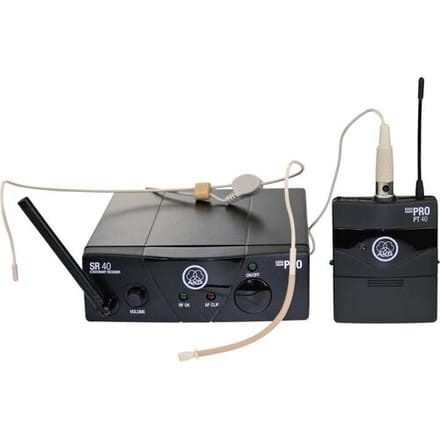 AKG WMS 40 Mini Sport Set / ISM2 864,375 MHz - Draadloos Headsetsysteem voor Spraak & Zang