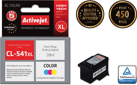 Originele inkt cartridge Activejet AC-541RX Cyaan/Magenta/Geel