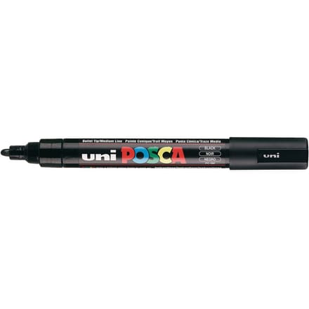 Verfstift zwart - Waterbasis - Conische punt medium - 1 stuk