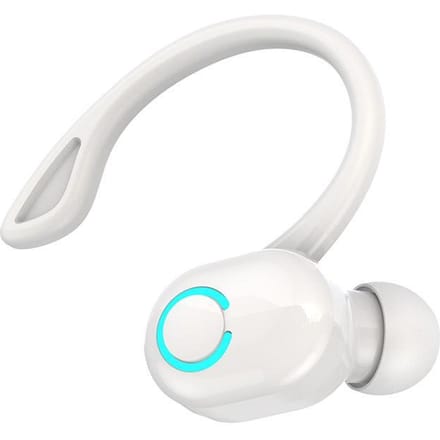 S10 Draadloze zakelijke hoofdtelefoon Oorhaak Bluetooth 5.2-headset met microfoon HIFI Stereo Stembediening Oortelefoon Waterdicht Ruisonderdrukking wit