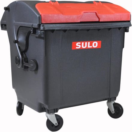 Mini Afvalcontainer Tafelemmer - Grijs/Rood - Compacte Afvaloplossing voor Thuis