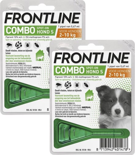 Frontline Combo Spot On Puppy - Anti vlooien en tekenmiddel - 2 x 1 pip