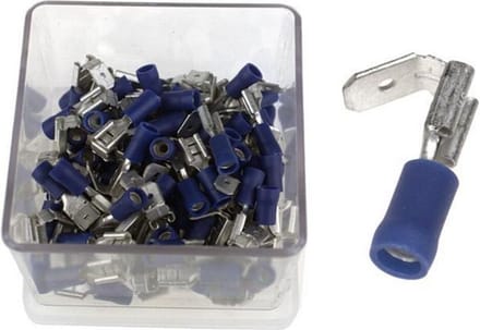 UNIVERSEEL - Kabelschoen Blauw Verbin Geisoleerd 1,5-2,5mm, 6.3mm 100stuks
