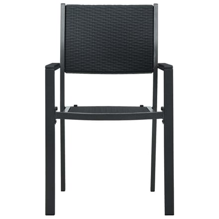 vidaXL - Tuinstoel - 2 - st - rattan-look - kunststof - zwart