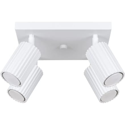 Sollux Lighting Plafondlamp Karbon - GU10 - wit - aluminium - 16.5x25x25cm