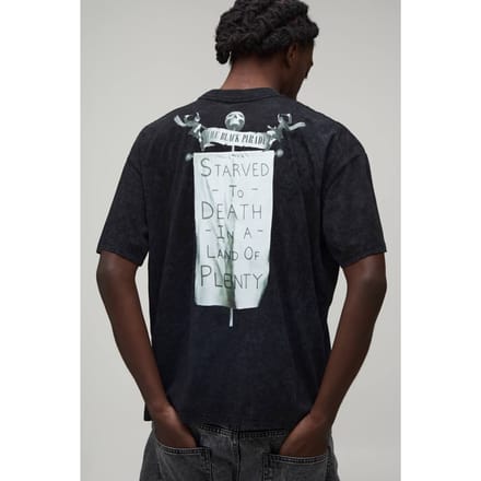 Oversized My Chemical Romance Acid Wash Licentie Print T-shirt | Washed Black | Size Medium