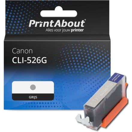 PrintAbout huismerk Inktcartridge CLI-526G Grijs Geschikt voor Canon