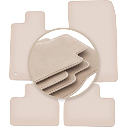PREMIUM beige matten voor: BMW 3 E30 sedan, stationwagen 1982-1994
