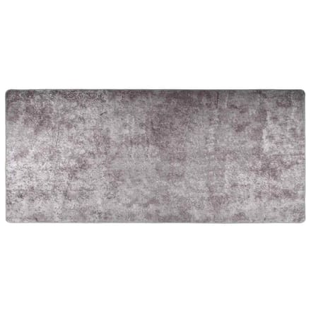 vidaXL - Vloerkleed - wasbaar - 80x300 - cm - grijs