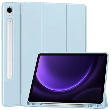 EtuiTab - Samsung Galaxy Tab S9 FE - Tablethoes - Smart Pencil - Blauw - TPU & Kunstleer
