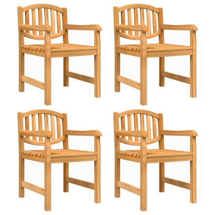 vidaXL - Tuinstoelen - 4 - st - 58x59x88 - cm - massief - teakhout