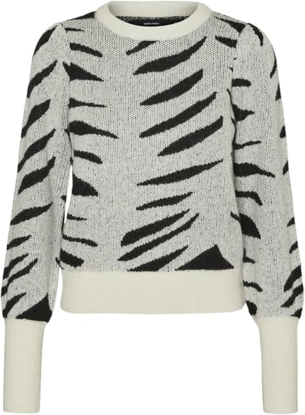 Vero Moda Trui Vmnewtari Ls O-neck Pullover Ga Boo 10290713 Birch/animal W B Dames Maat - XS