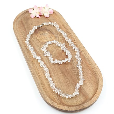 Set splitcollier & splitarmband Bergkristal