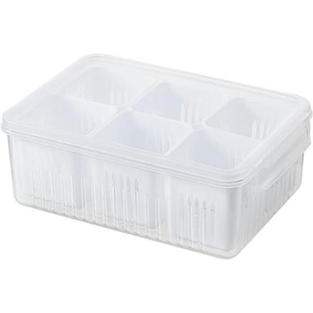 Gesneden Groene Ui Crisper Multifunctioneel Grote Capaciteit Koelkast Voedselopbergcontainer met white