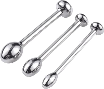 Fixxx - Rosebud Penis Plug Set - 3 stuks - Zilver