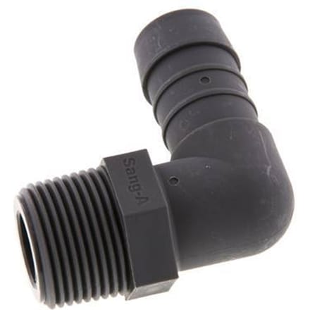 19 mm & R3/4'' PA 6 L-Slangpilaar Met Buitendraad [2 Stuks]