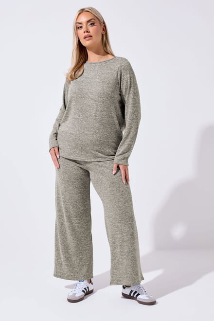 Limited Collection Natuurlijke Bruine Top Met Lange Mouwen Size 48