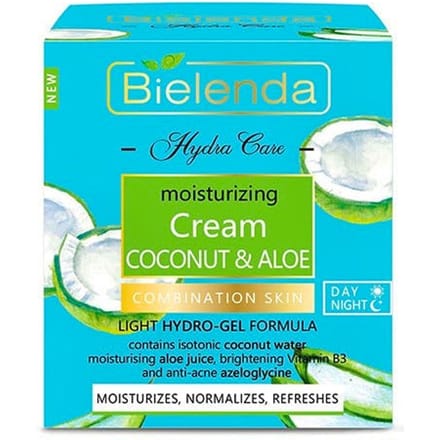 Bielenda Hydra Care Coconut &amp; Aloe Moisturizing Face Cream Combination &amp; Oily Skin 50 ml