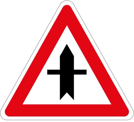 Voorrangskruispunt bord - B3 | gecoat dibond materiaal | 30 cm