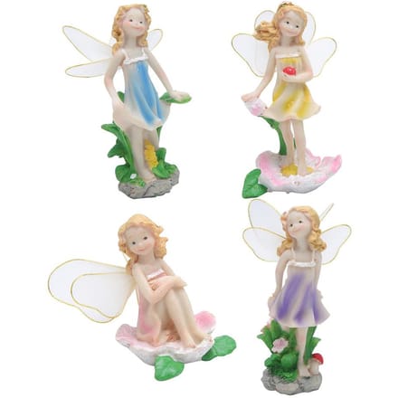 4 Stuks/Set Fee Beeldje Elf Beeldje Kunst Ambacht Buiten Tuin Decoratie Ornament white