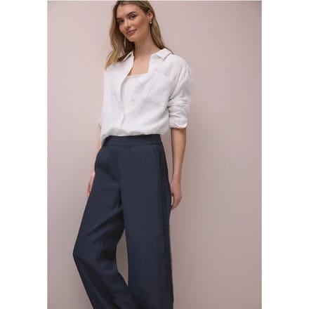 Wide Legs broek met gehaakt band