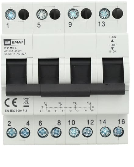 EMAT omschakelaar 4-polig 63A (85005024)