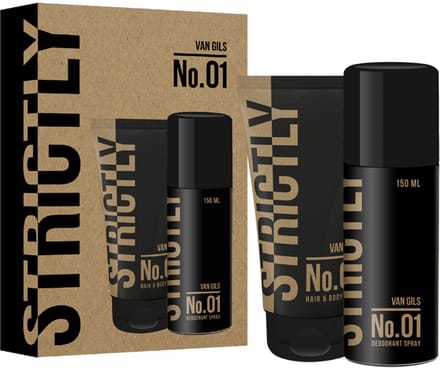 Van Gils - Strictly No. 01 Deodorant Spray 150 ml + Shower Gel 150 ml - Verzorgingsset Heren