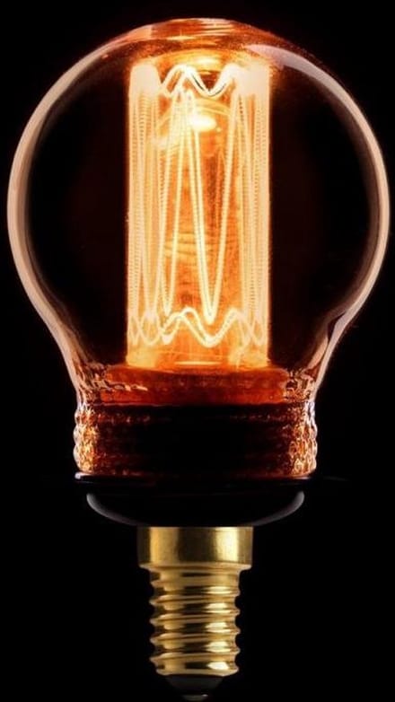 ETH Led kooldraad kogel E14 2.3w/9w 1800k goud dimbaar 65L