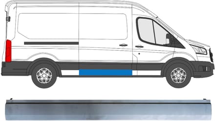 Interne reparatie achterste deuren voor Ford Transit 2014- / Rechts