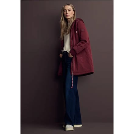 Lange blouson met capuchon