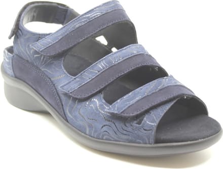 Durea - 7409 K - Platte sandalenDames Sandalen - Kleur: Blauw - Maat: 41