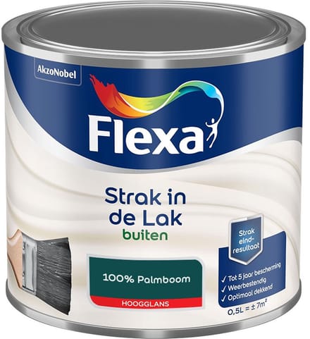 Flexa - Strak In De Lak Buitenlak Hoogglans - 100% Palmboom - Mengverf - 500 Ml