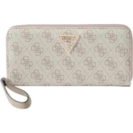 GUESS portemonnee Laurel II SLG Large Zip Around Wallet Bone Logo crème