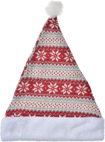 Clayre & Eef Kerstdecoratie Kerstmuts Ø 20x40 cm Rood Wit Synthetisch