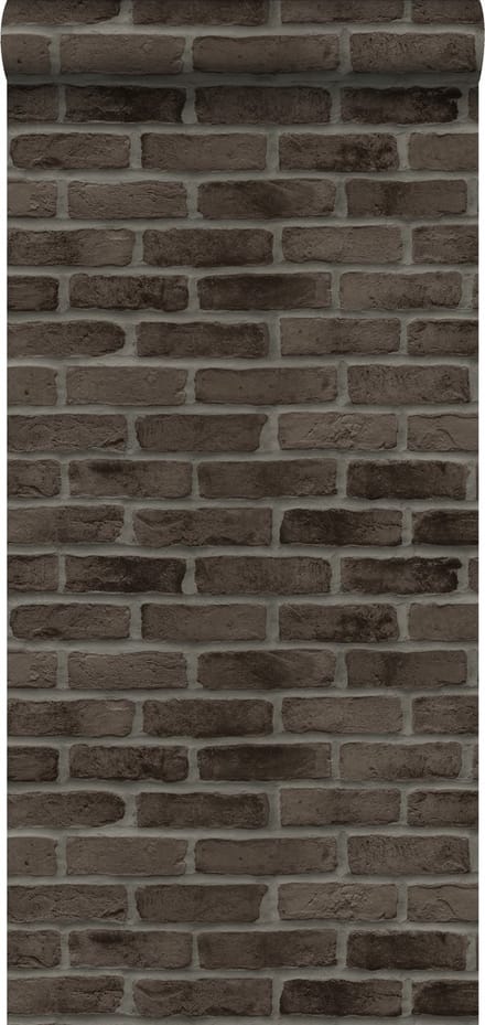 ESTAhome behang bakstenen donkerbruin - 53 cm x 10.05 m - 139167