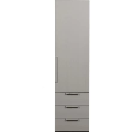 WOOOD Rens Kledingkast 1-Deurs - Noten/Grijs - 210x55x58