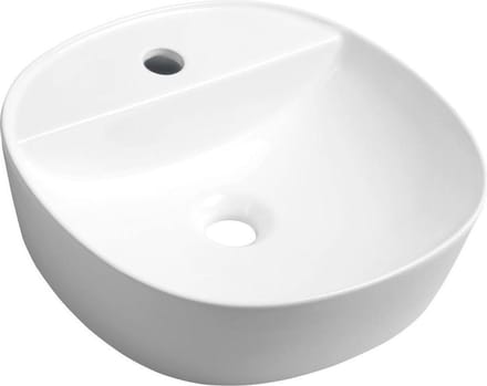 Sapho Lugano Keramische waskom, Ø40cm, wit