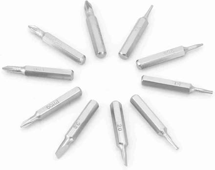 10 Stuks Precisie Schroevendraaierbits Zeskantschacht 4mm voor Elektronica Reparatie